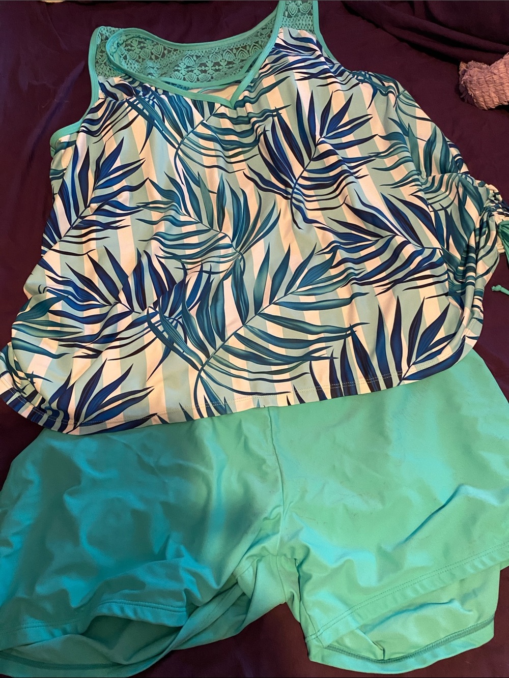 Women’s Tropical Teal Swim Shorts - Teal